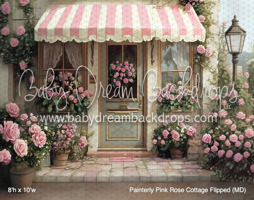 Painterly Pink Rose Cottage Flipped (MD)