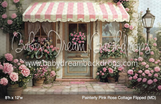 Painterly Pink Rose Cottage Flipped (MD)