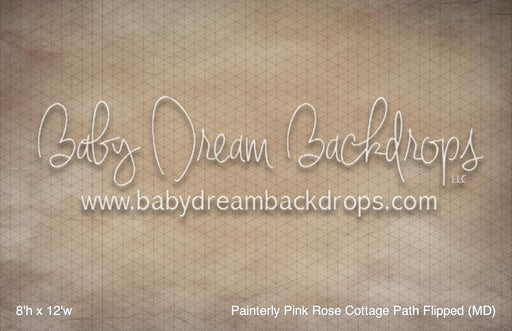 Painterly Pink Rose Cottage Path Flipped (MD)