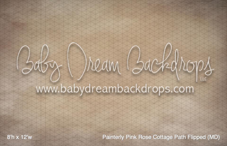 Painterly Pink Rose Cottage Path Flipped (MD)