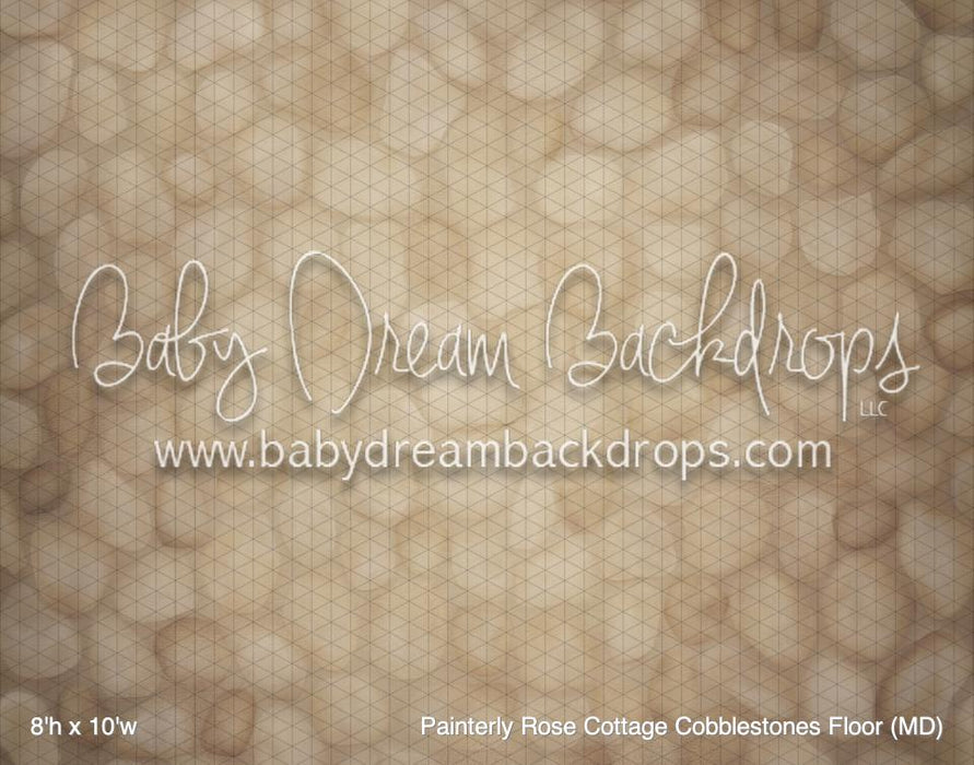 Painterly Rose Cottage Cobblestones Floor (MD)