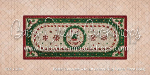 Pastel Concrete with Elf School Rug Fabric Floor (WM)