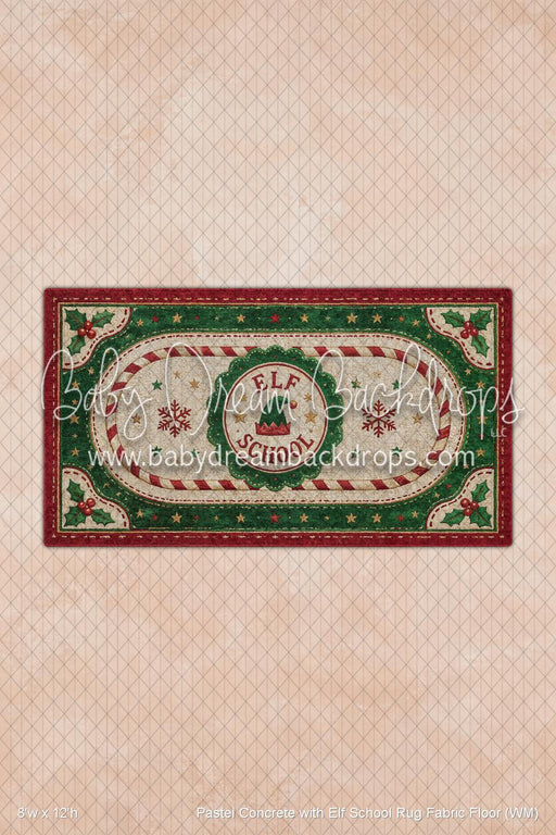 Pastel Concrete with Elf School Rug Fabric Floor (WM)