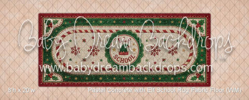 Pastel Concrete with Elf School Rug Fabric Floor (WM)