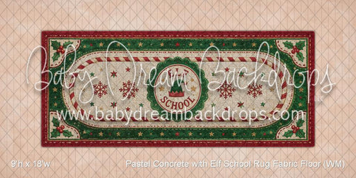Pastel Concrete with Elf School Rug Fabric Floor (WM)