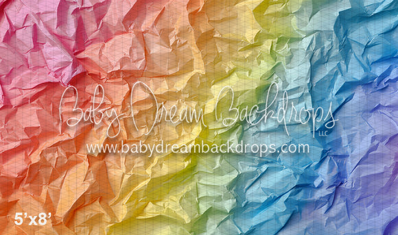 Pastel Rainbow Crumpled Paper (WM)