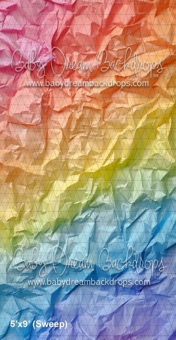 Pastel Rainbow Crumpled Paper (WM)