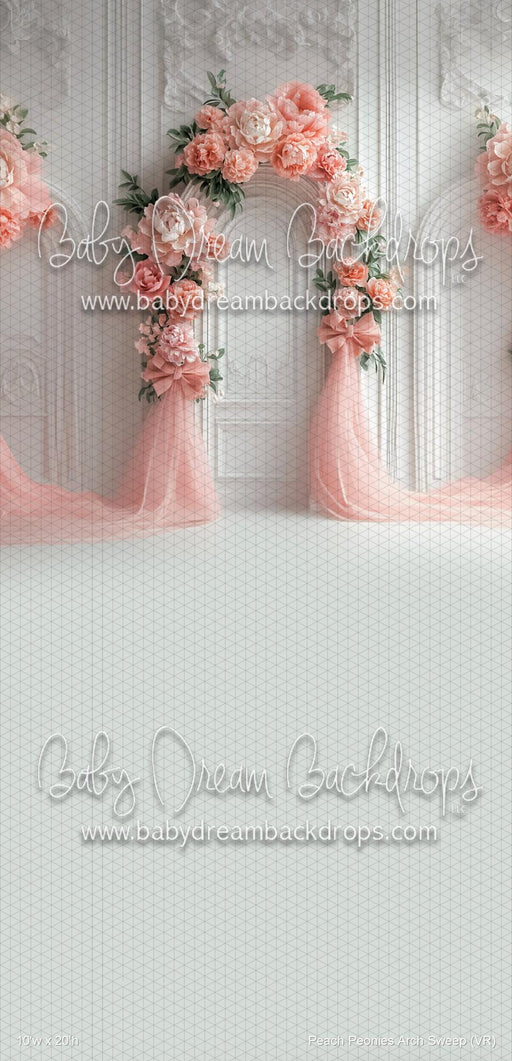 Peach Peonies Arch Sweep (VR)