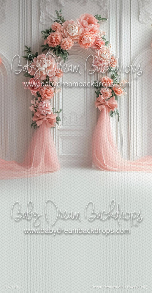 Peach Peonies Arch Sweep (VR)