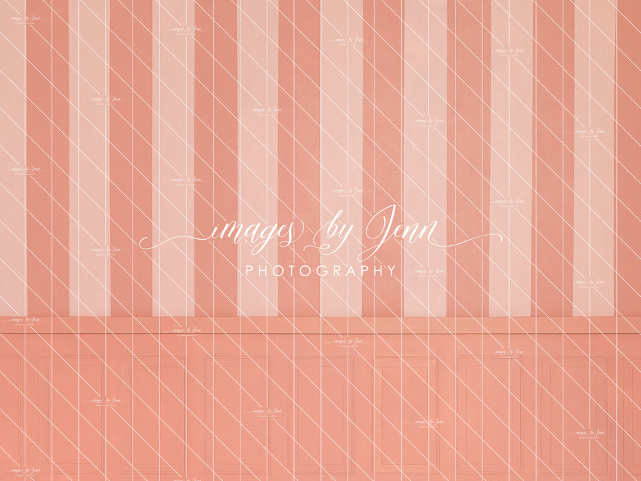 Peach Stripe Half Wall (JG)