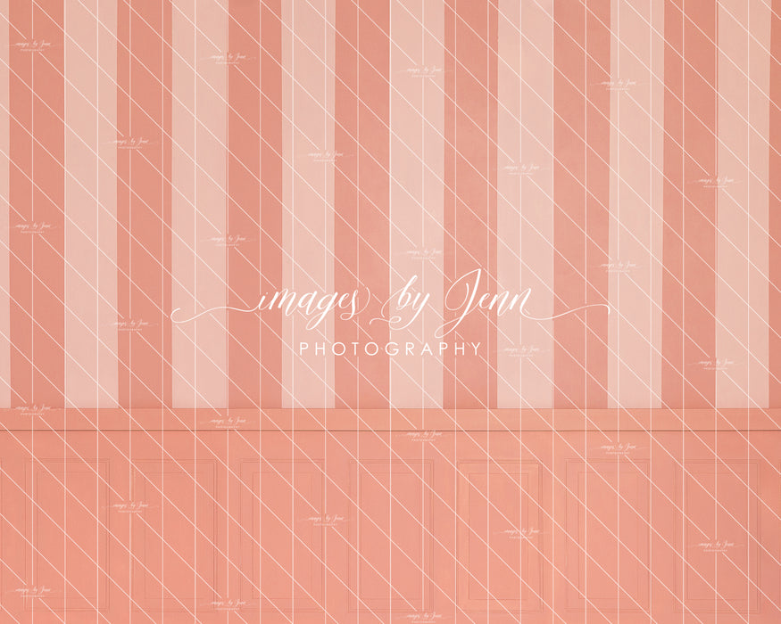 Peach Stripe Half Wall (JG)