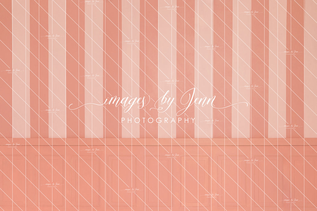 Peach Stripe Half Wall (JG)