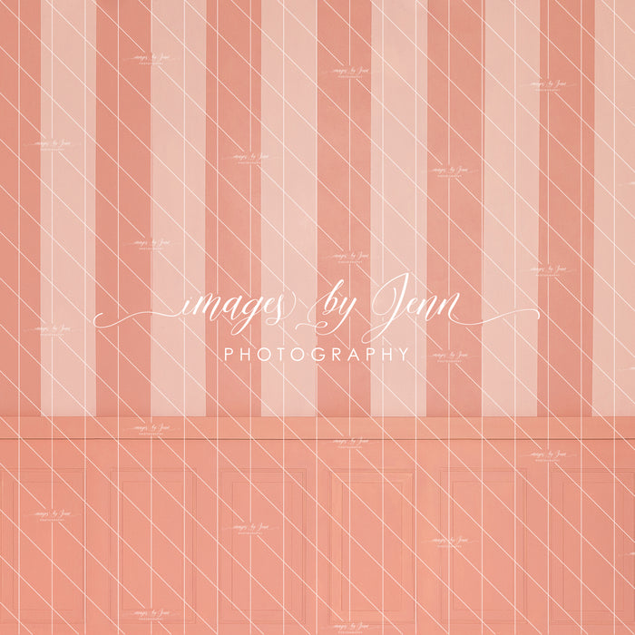Peach Stripe Half Wall (JG)