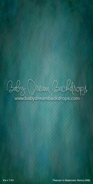 Peacock in Watercolor Skinny (WM)