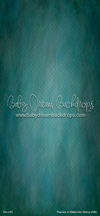 Peacock in Watercolor Skinny (WM)