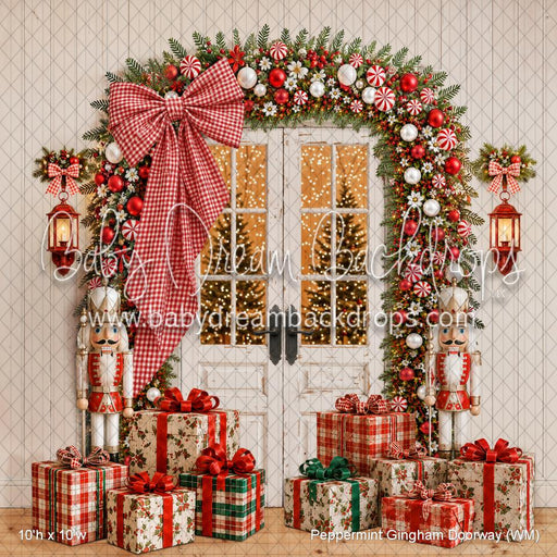 Peppermint Gingham Doorway (WM)