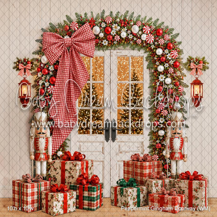 Peppermint Gingham Doorway (WM)