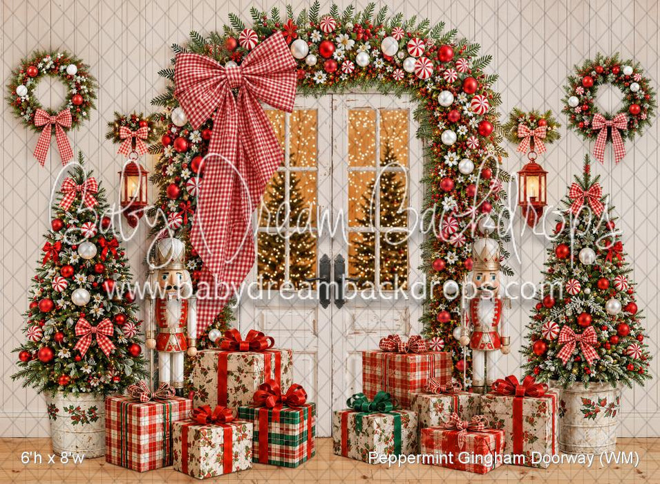 Peppermint Gingham Doorway (WM)