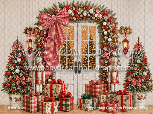 Peppermint Gingham Doorway (WM)