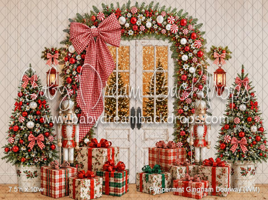 Peppermint Gingham Doorway (WM)