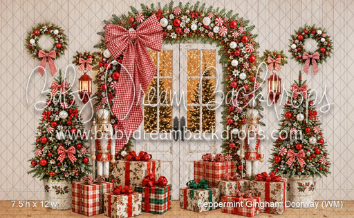 Peppermint Gingham Doorway (WM)