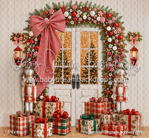 Peppermint Gingham Doorway (WM)