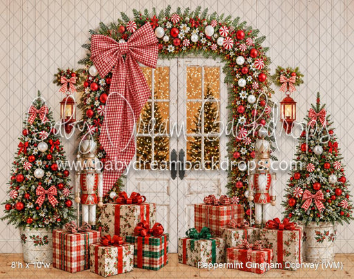 Peppermint Gingham Doorway (WM)