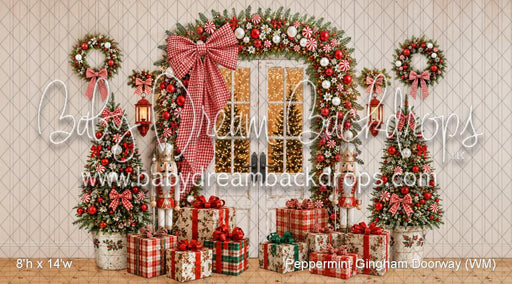 Peppermint Gingham Doorway (WM)
