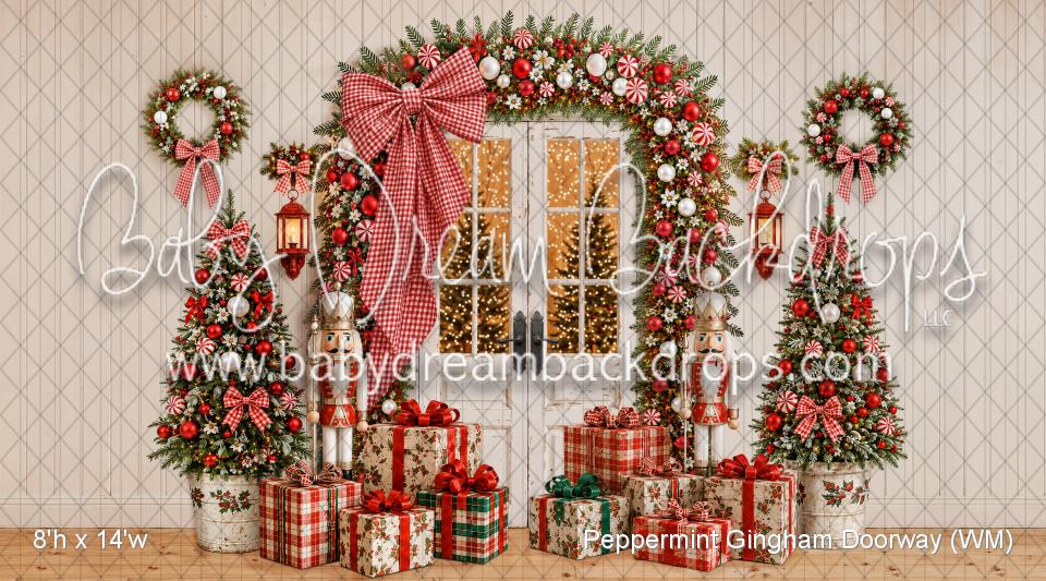 Peppermint Gingham Doorway (WM)