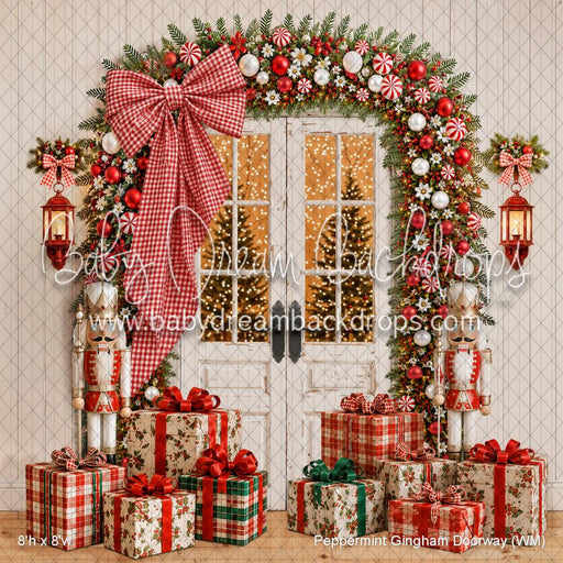 Peppermint Gingham Doorway (WM)