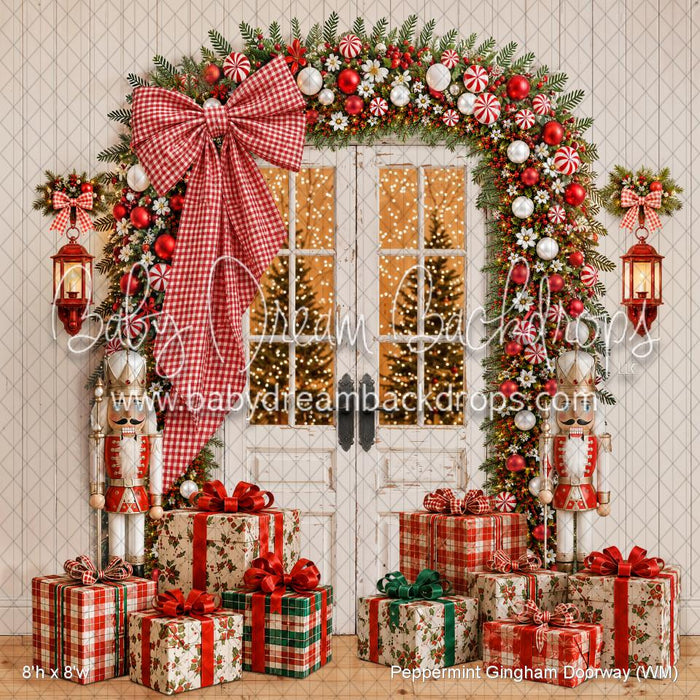Peppermint Gingham Doorway (WM)