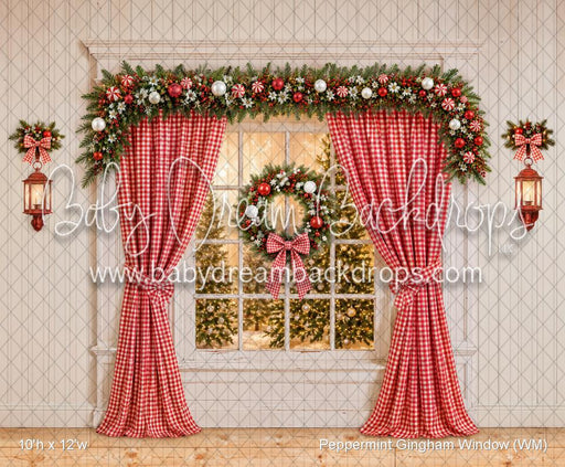 Peppermint Gingham Window (WM)