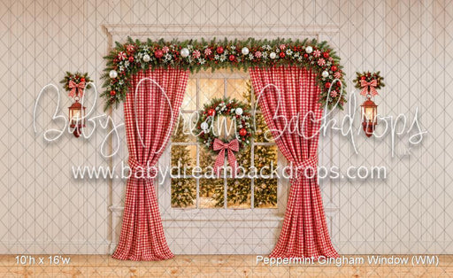 Peppermint Gingham Window (WM)