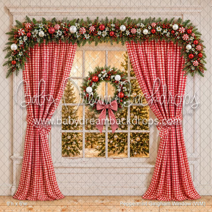 Peppermint Gingham Window (WM)