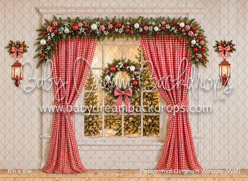 Peppermint Gingham Window (WM)