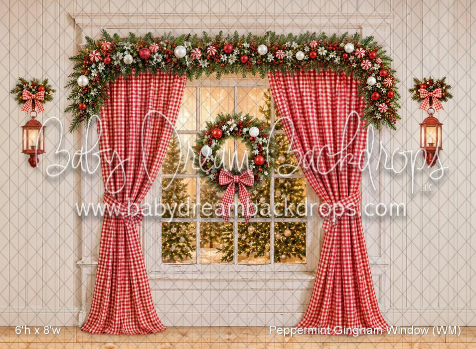 Peppermint Gingham Window (WM)
