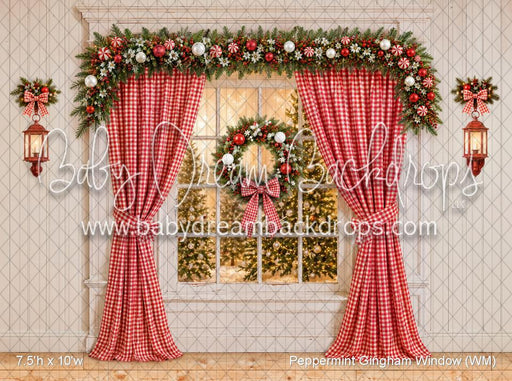 Peppermint Gingham Window (WM)