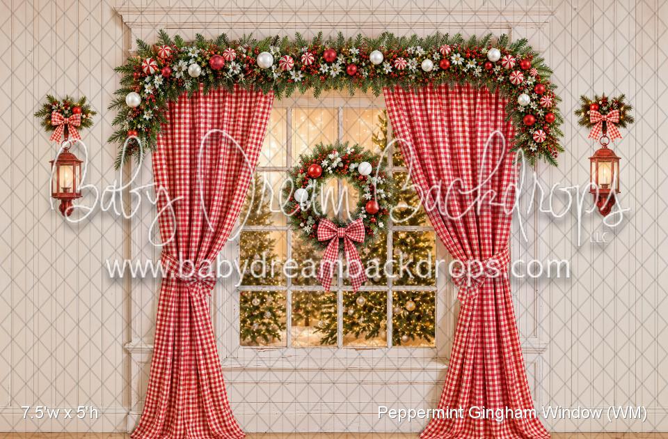 Peppermint Gingham Window (WM)