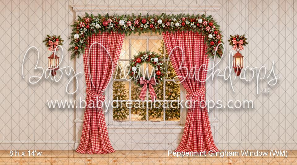 Peppermint Gingham Window (WM)