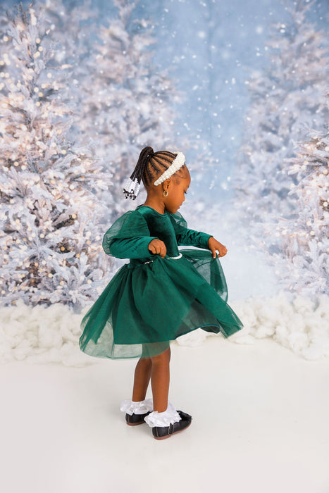 Christmas Trees in Snow with Lights (VR)