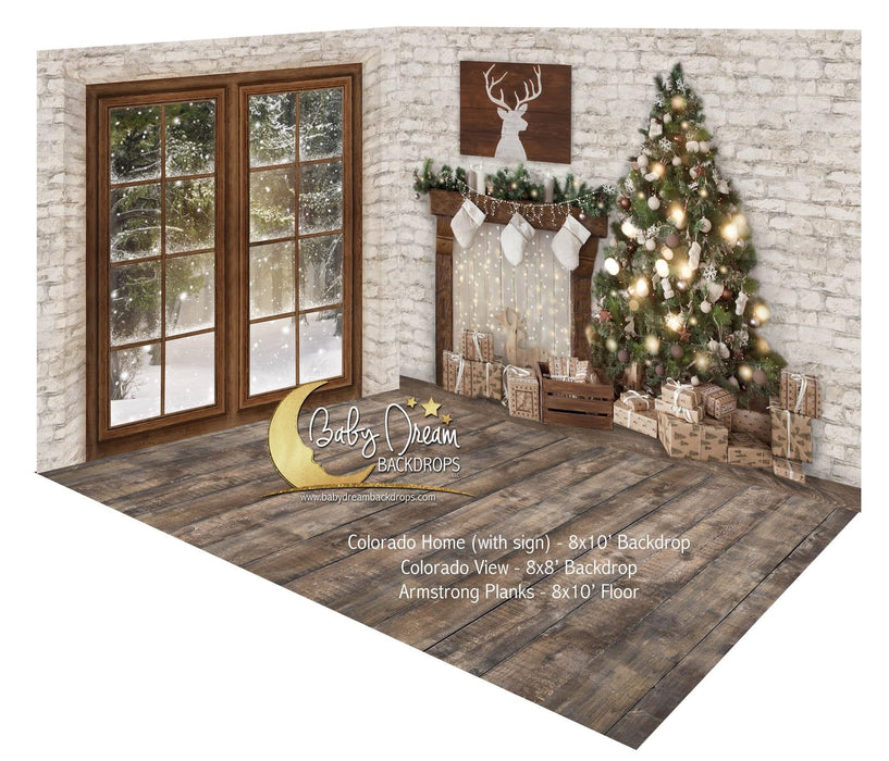 Colorado Home (with sign) and Colorado View Fabric Room