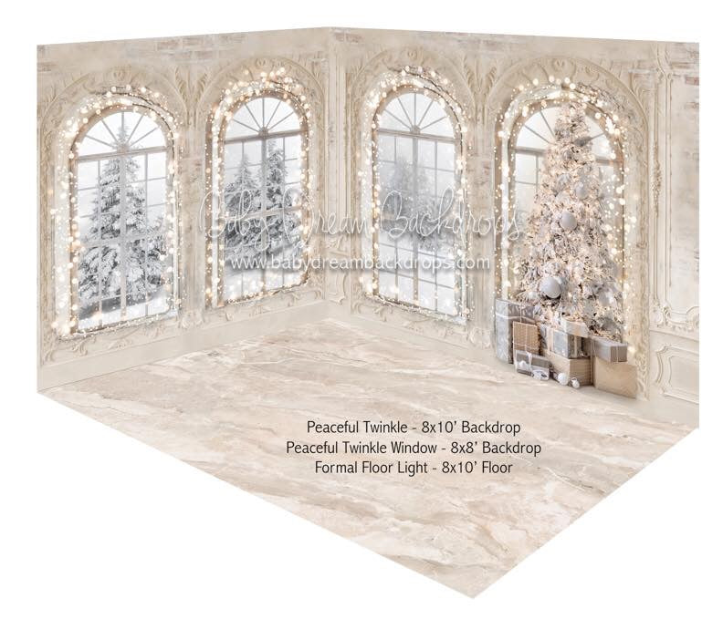Peaceful Twinkle Tree and Peaceful Twinkle Window Fabric Room