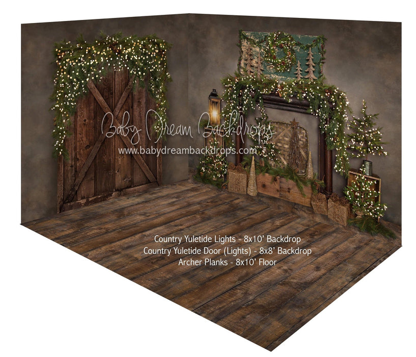 Country Yuletide Lights and Country Yuletide Door (Lights) Fabric Room