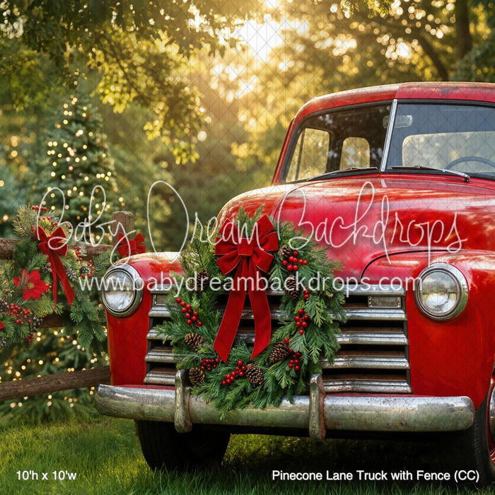Pinecone Lane Truck with Fence (CC)