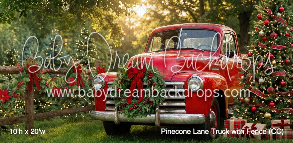 Pinecone Lane Truck with Fence (CC)
