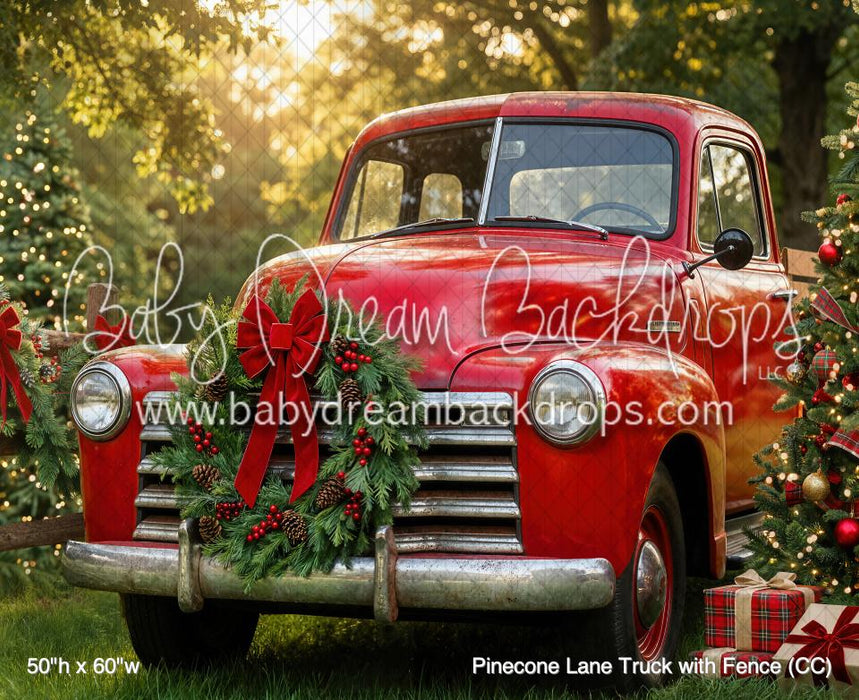 Pinecone Lane Truck with Fence (CC)