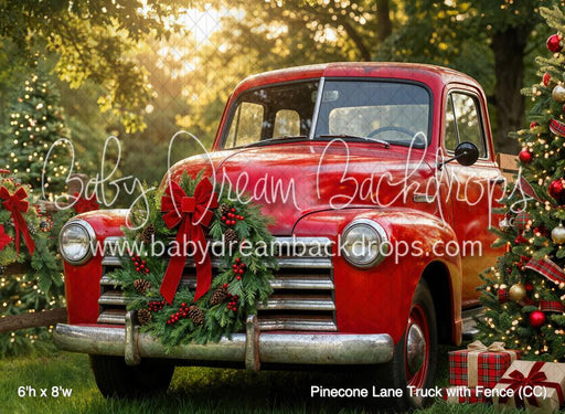 Pinecone Lane Truck with Fence (CC)