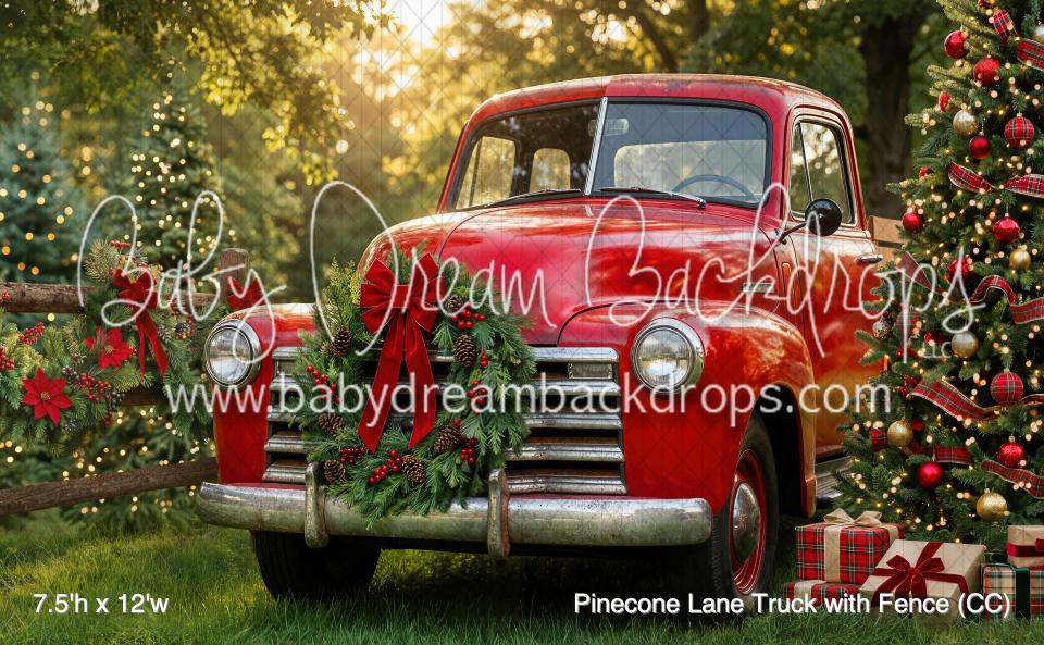 Pinecone Lane Truck with Fence (CC)
