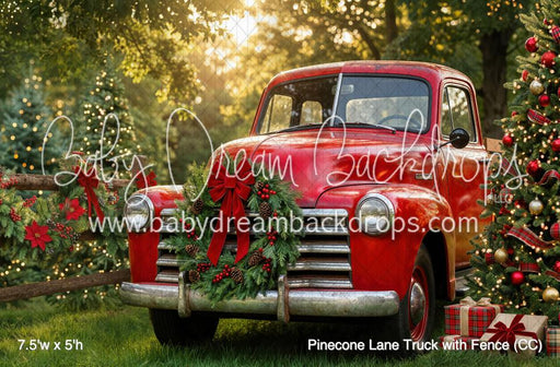 Pinecone Lane Truck with Fence (CC)