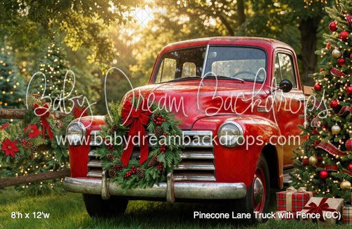 Pinecone Lane Truck with Fence (CC)